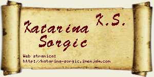 Katarina Šorgić vizit kartica